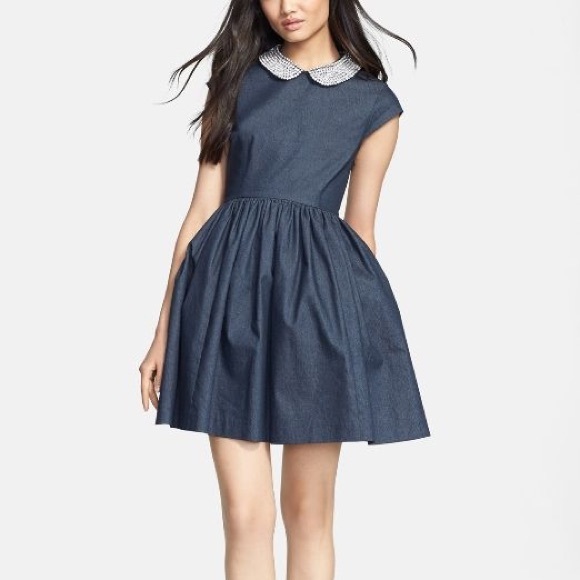 Kate space New York blue embellished denim dress - Picture 2 of 5